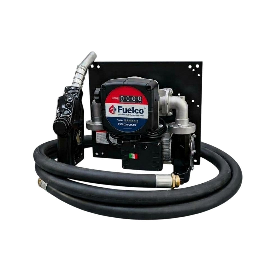 FPK24060 - Fuelco Pump Kit - 60lpm, 240v, 3-Digit Mechanical Meter, 4m Hose with Auto Nozzle